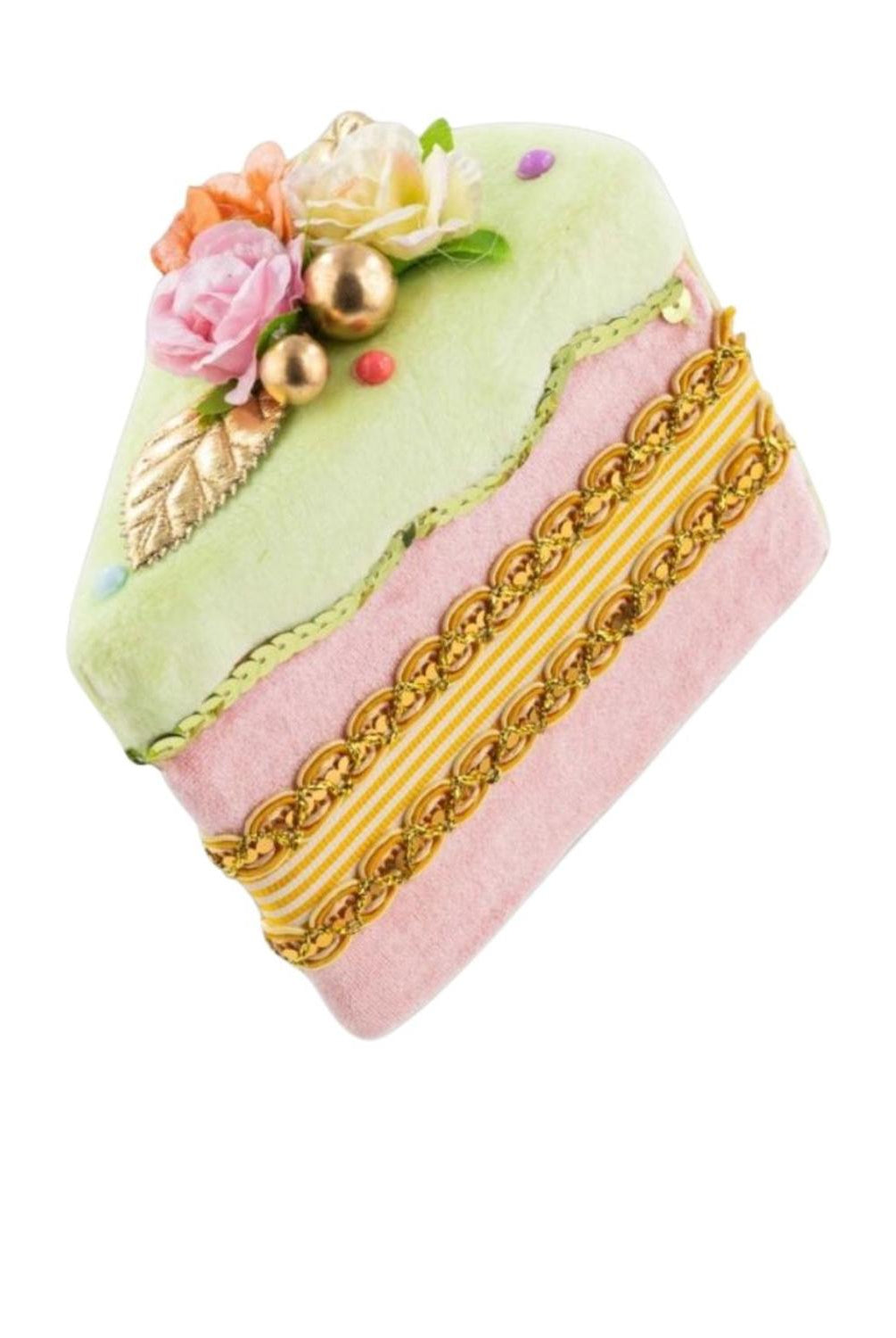 4.5in Pink Cake Slice Ornament