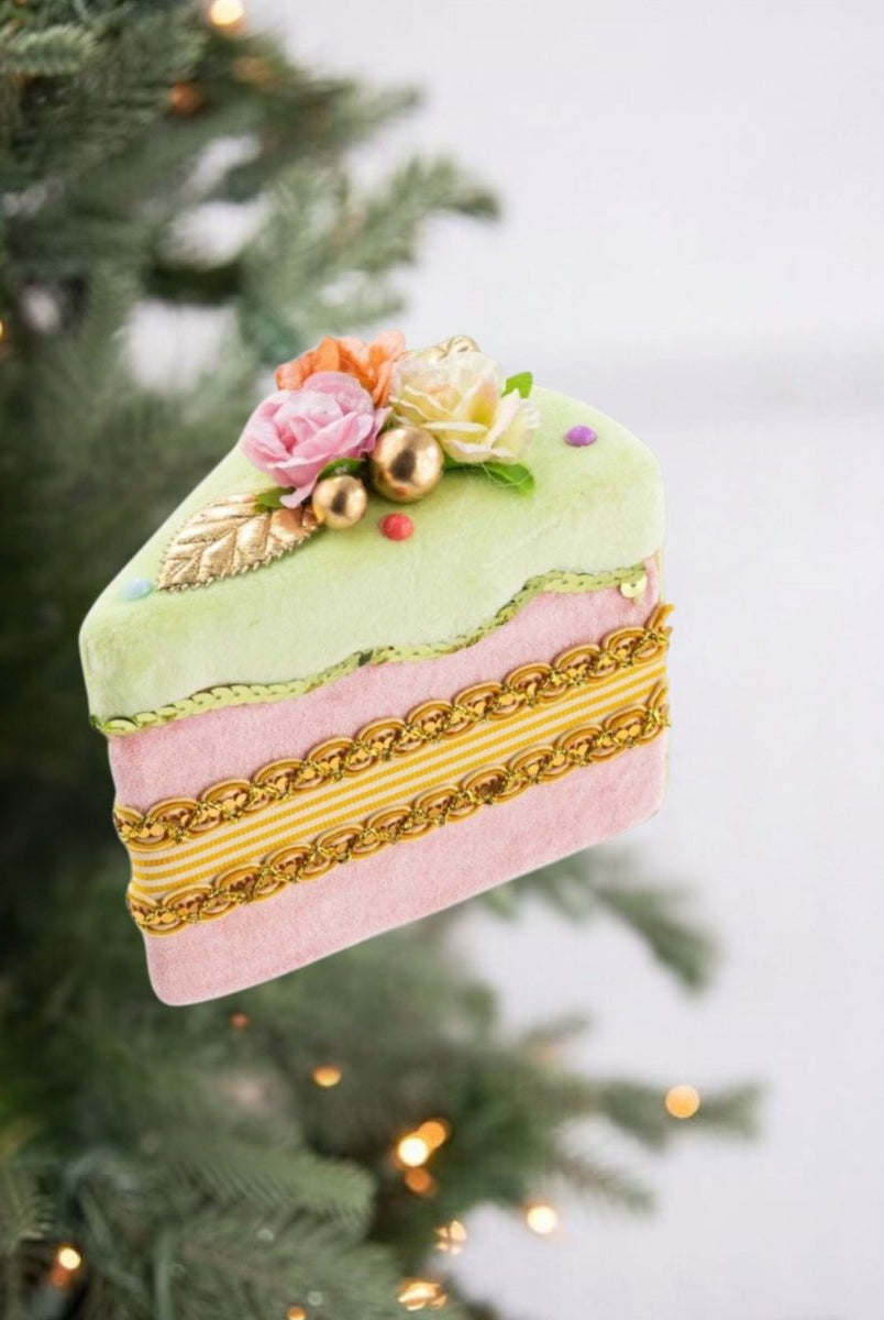 Shop For 4.5in Pink Cake Slice Ornament