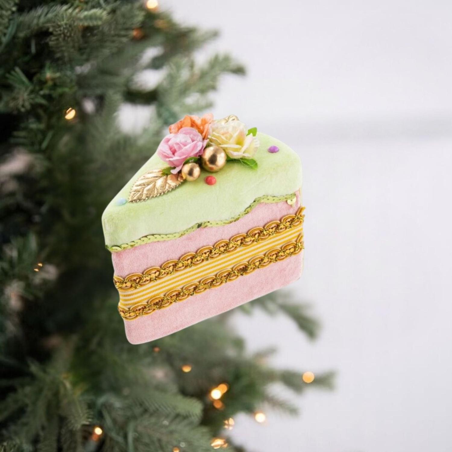 Shop For 4.5in Pink Cake Slice Ornament