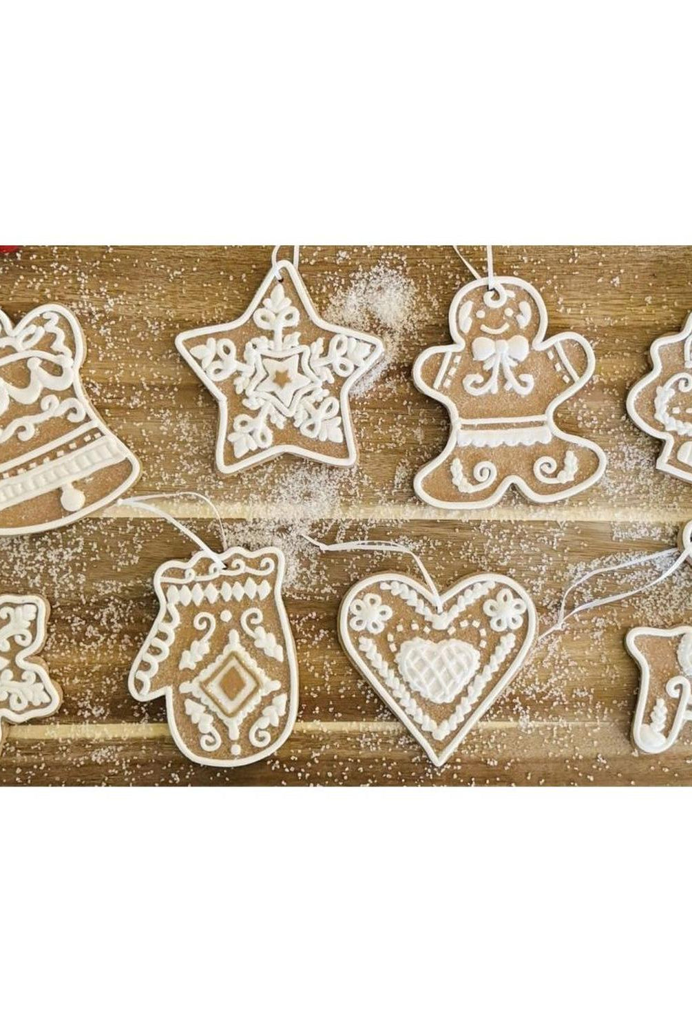 4.75" Box of Gingerbread Cookie Christmas Ornaments