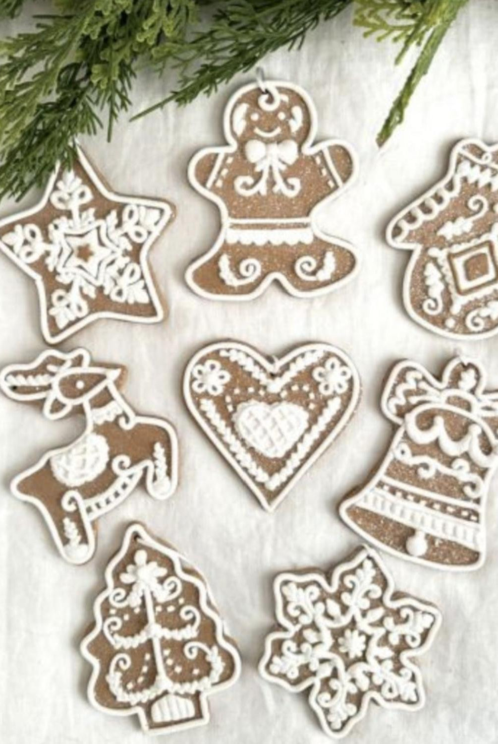 4.75" Box of Gingerbread Cookie Christmas Ornaments