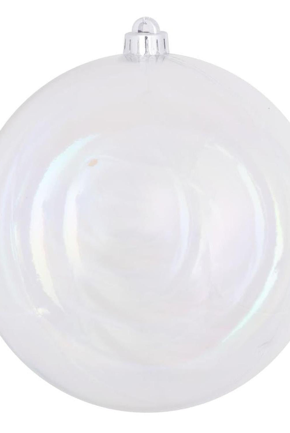 4.75" Clear Iridescent Ball Ornament