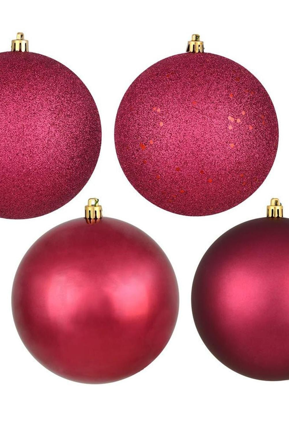 4.75in Berry Red Christmas Ornament Assortment (Set of 4)