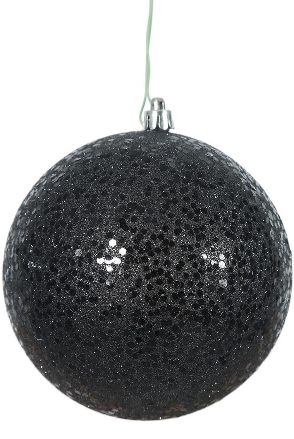 4.75in Black Christmas Ornament Assortment (Set of 4)