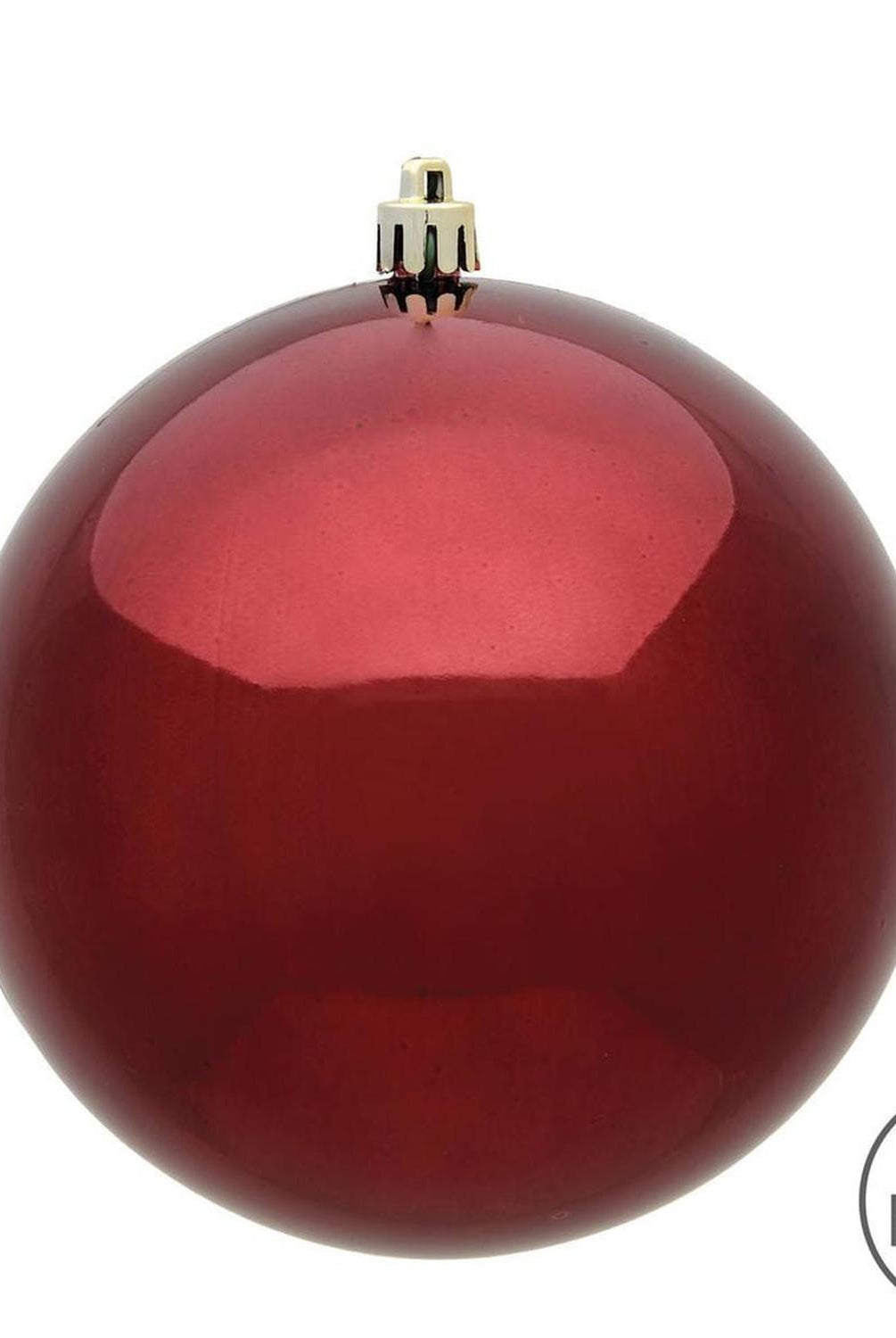 4.75in Burgundy Shiny Christmas Ball Ornament (Set of 4)