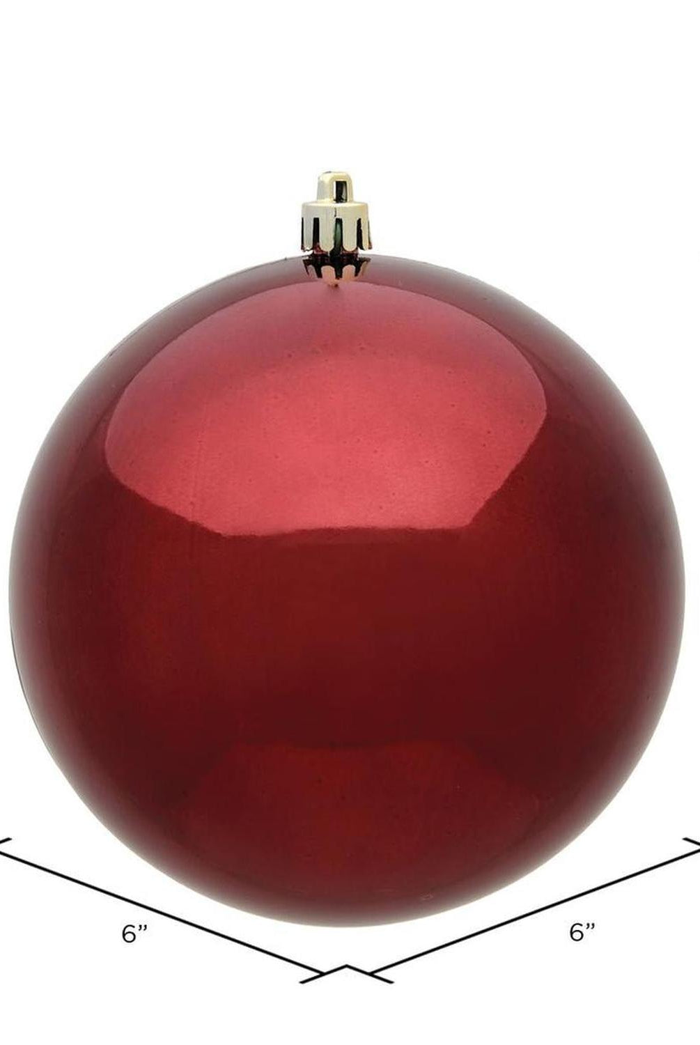 4.75in Burgundy Shiny Christmas Ball Ornament (Set of 4)