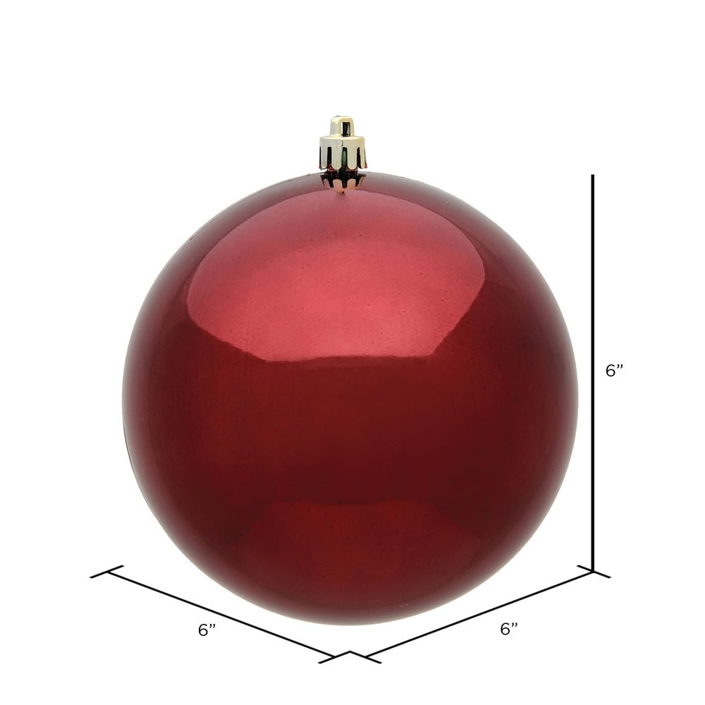 Shop For 4.75in Burgundy Shiny Christmas Ball Ornament (Set of 4)