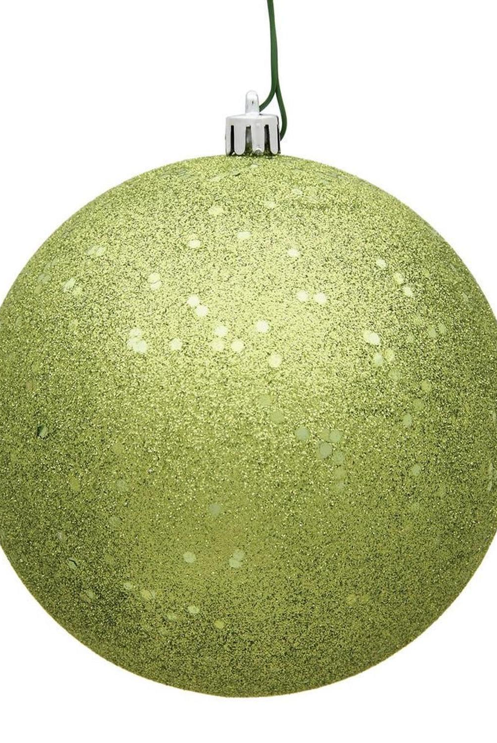 4.75in Lime Green Christmas Ornament Assortment (Set of 4)