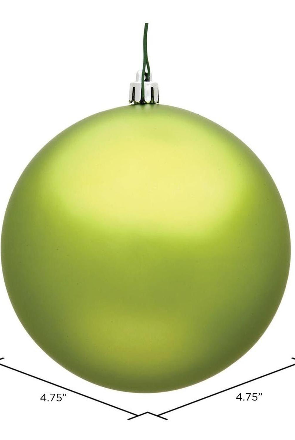 4.75in Lime Green Christmas Ornament Assortment (Set of 4)