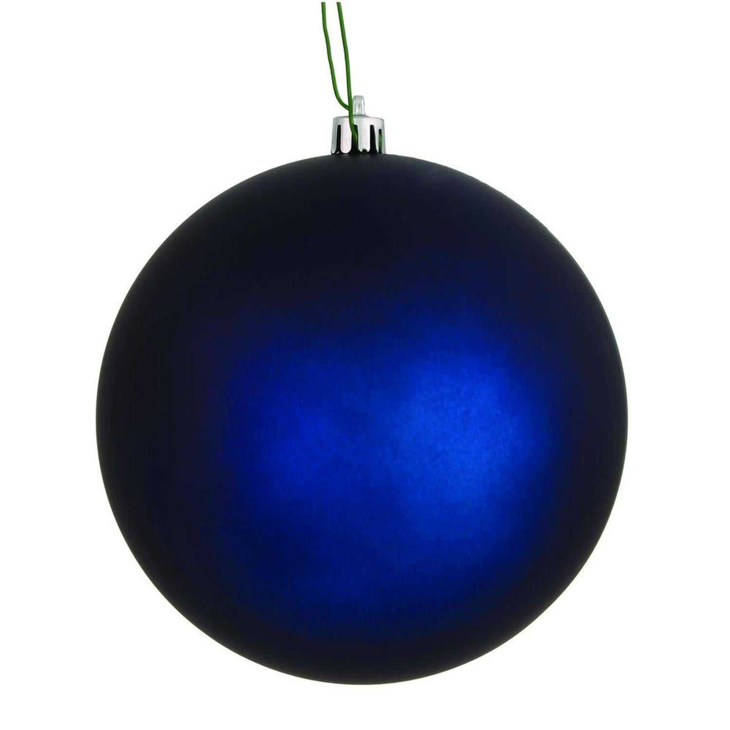 4.75in Midnight Blue Finish Christmas Ornament Assortment (Set of 4)