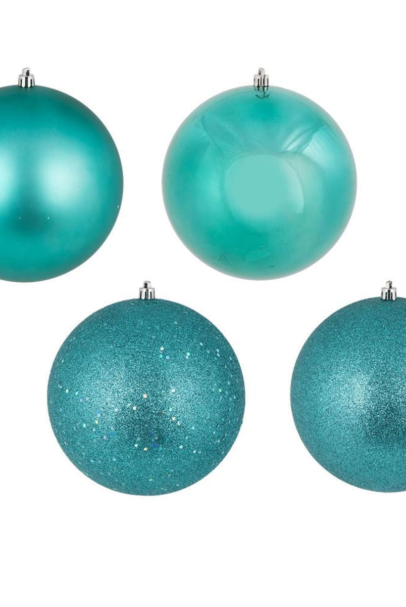 Shop For 4.75in Teal Finish Christmas Ornament Assortment (Set of 4)