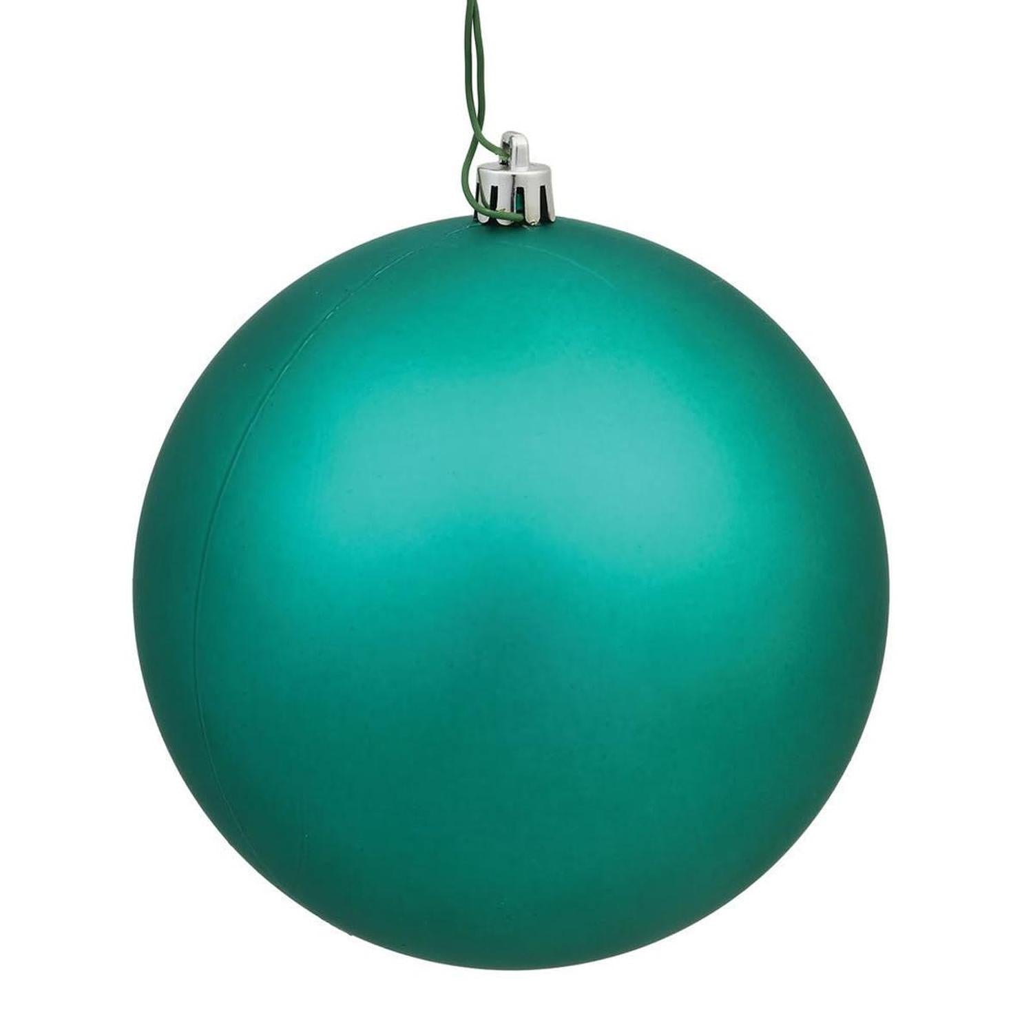 4.75in Teal Finish Christmas Ornament Assortment (Set of 4)