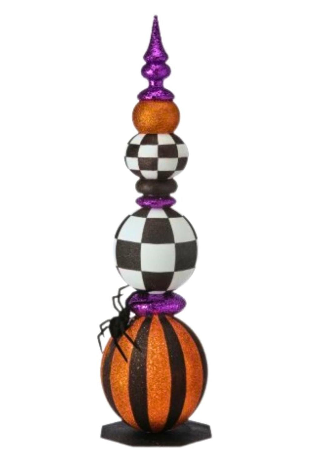 48" Glitter Halloween Ball Topiary