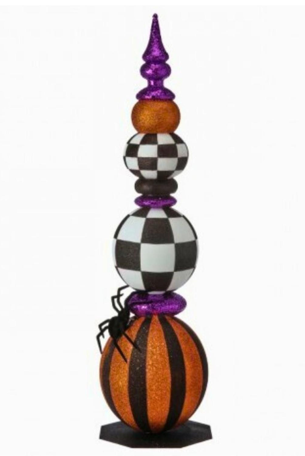 48" Glitter Halloween Ball Topiary