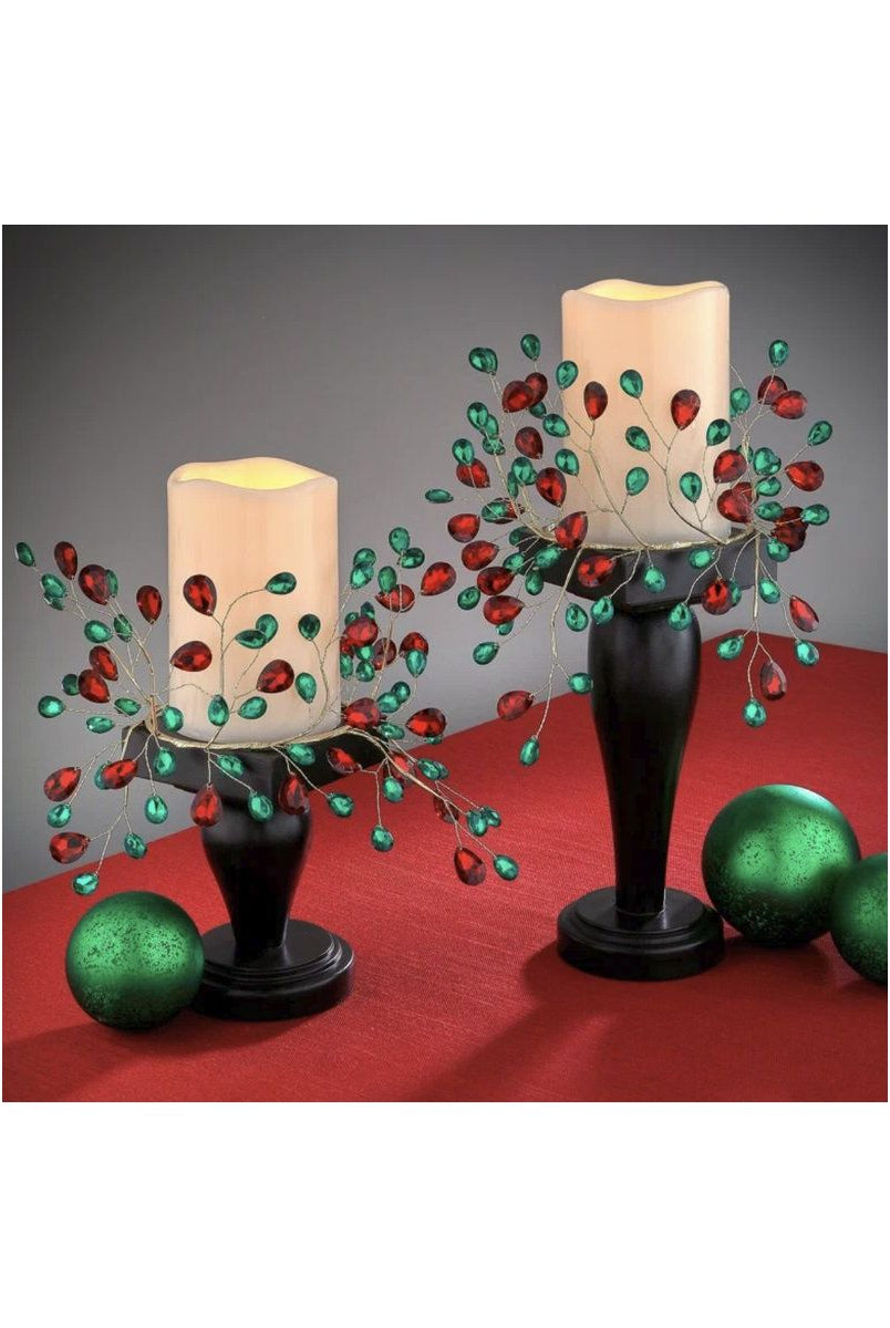 Shop For 48" Metal Jewel Garland: Red/Green