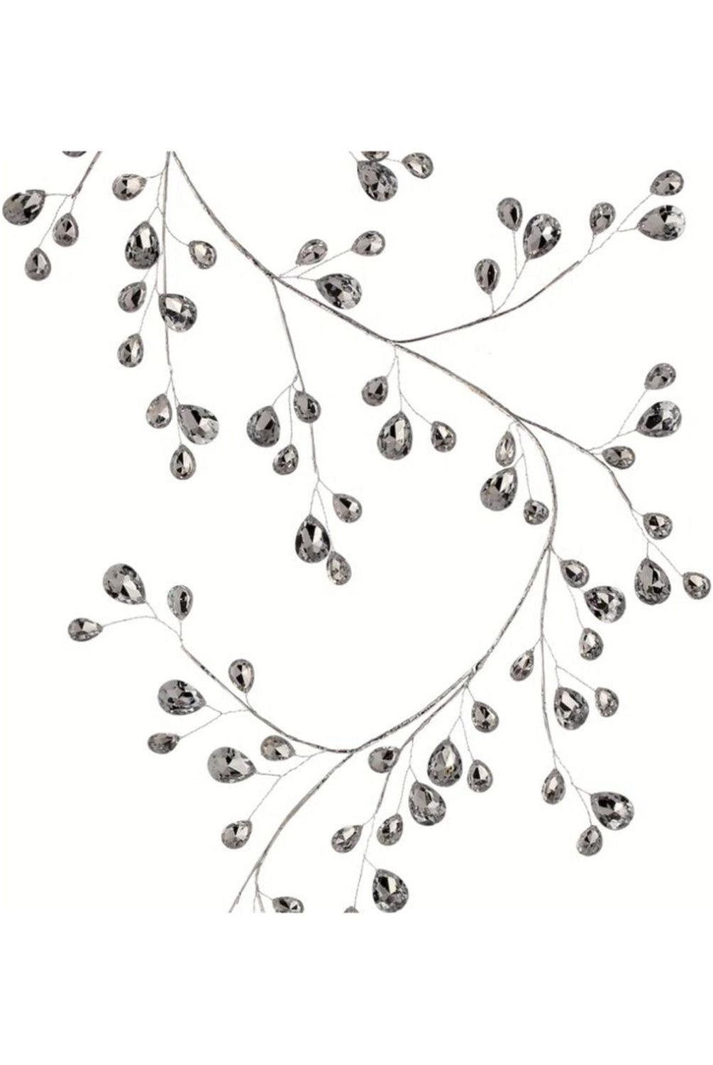 48" Metal Jewel Garland: Silver