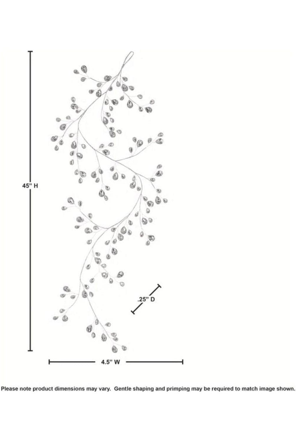 48" Metal Jewel Garland: Silver