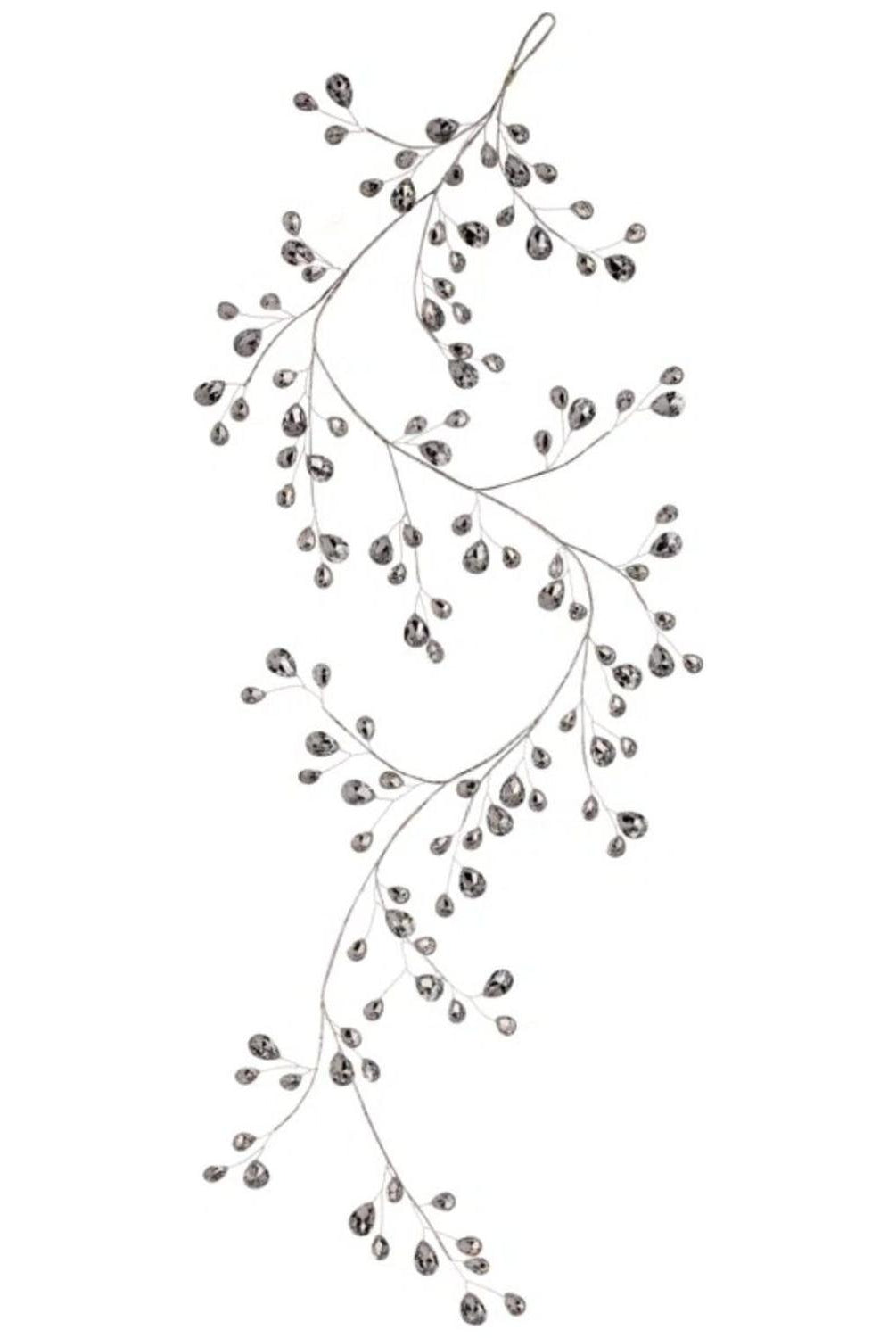 48" Metal Jewel Garland: Silver