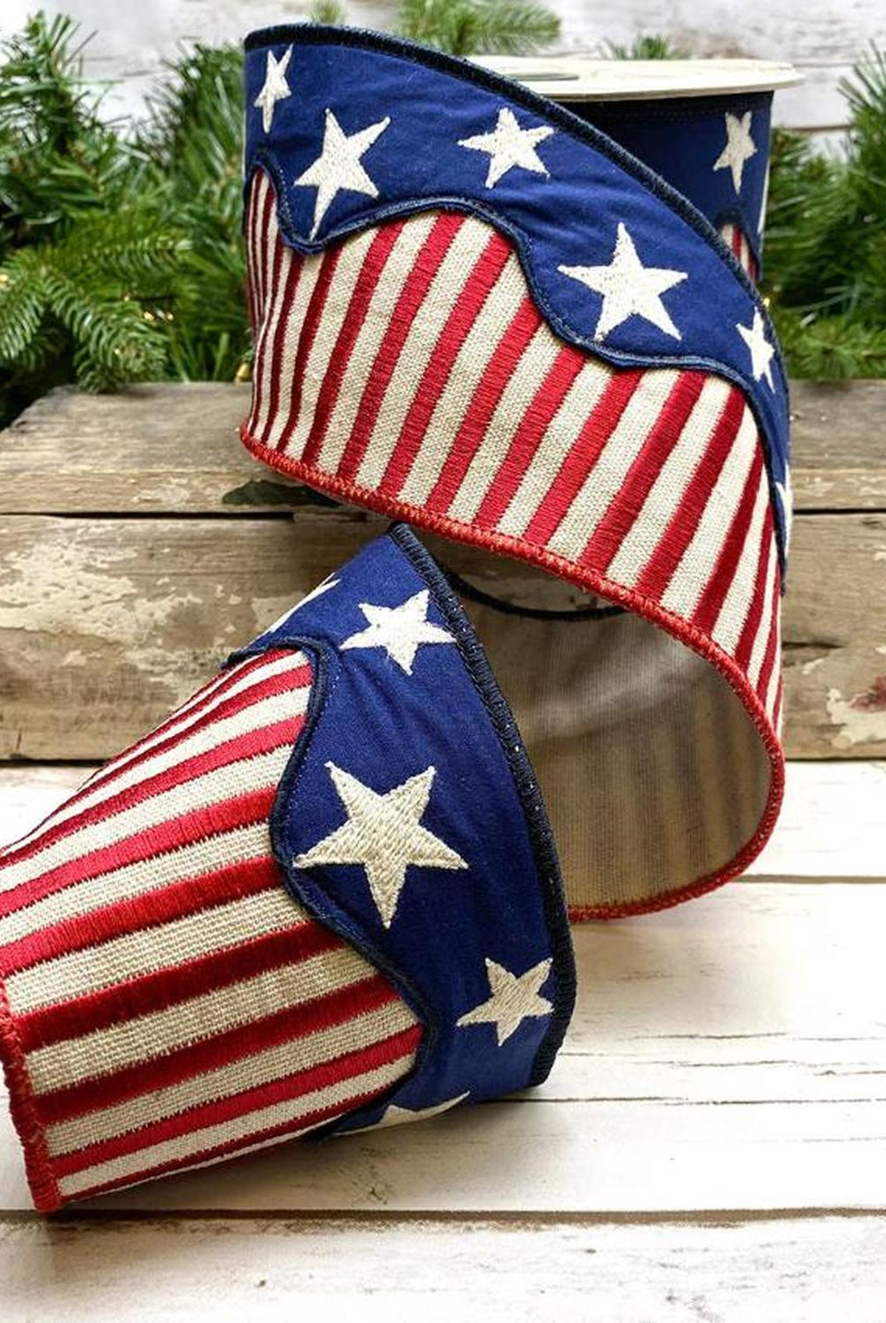 4in American Flag Ribbon: Patriotic (5 Yards)