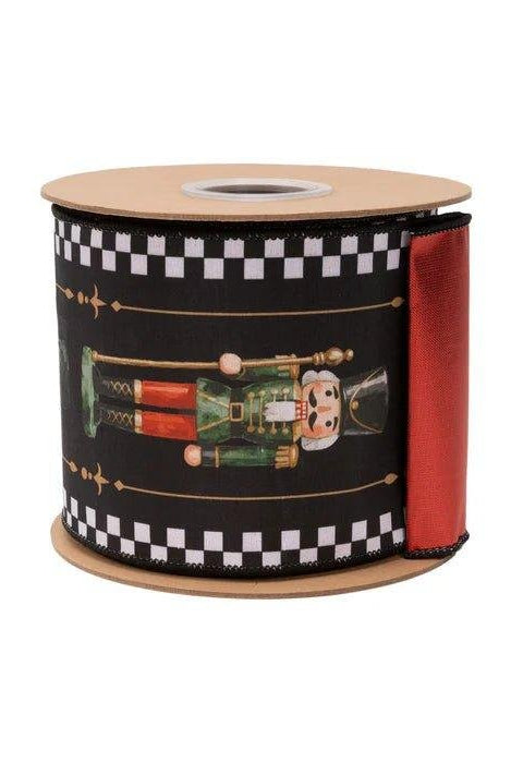 Shop For 4in Black White Check Edge Nutcracker Ribbon (10 Yards)