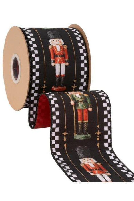Shop For 4in Black White Check Edge Nutcracker Ribbon (10 Yards)