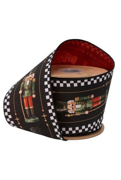 Shop For 4in Black White Check Edge Nutcracker Ribbon (10 Yards)