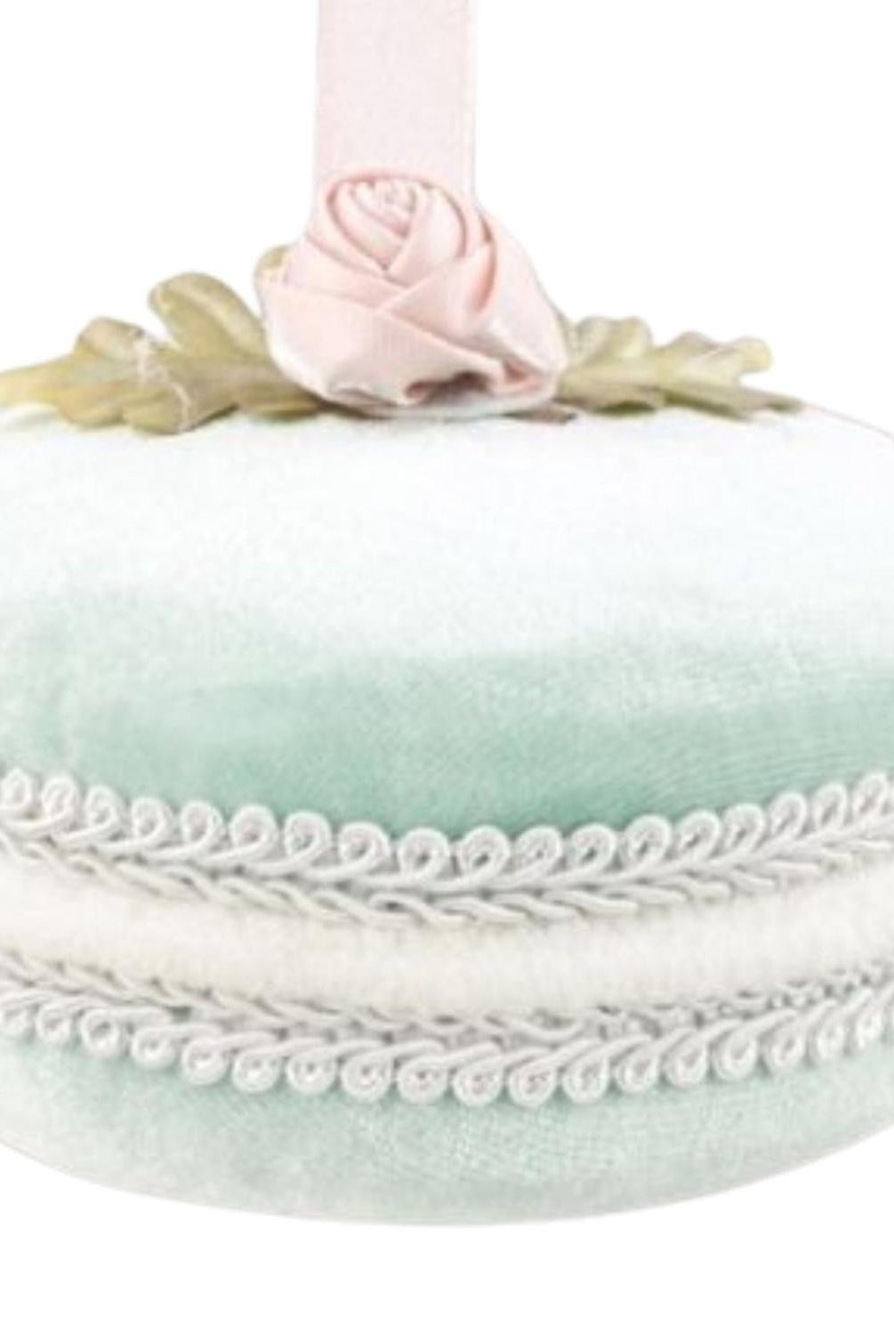 4in Blue Macaron Ornament