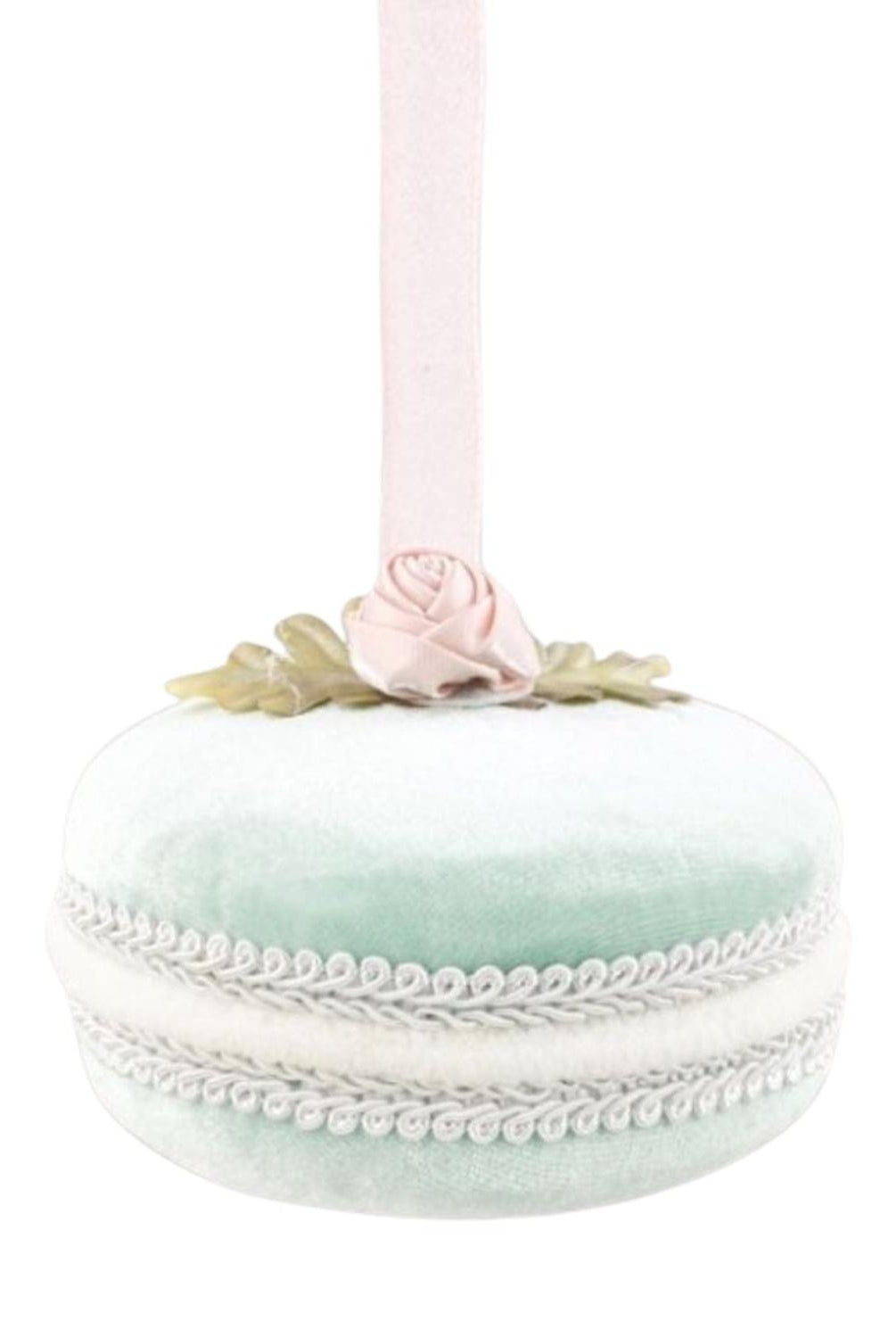 4in Blue Macaron Ornament