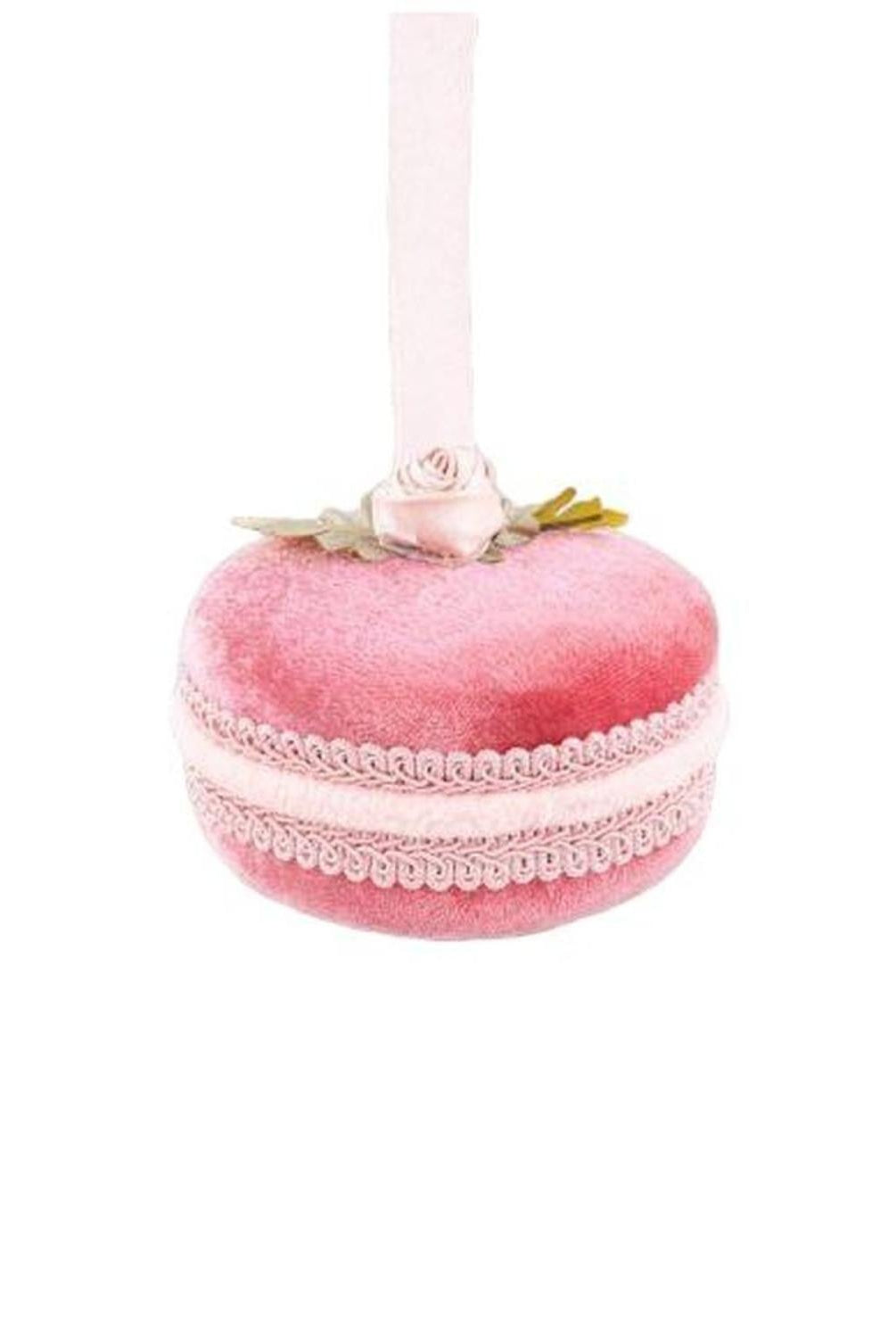 4in Bright Pink Macaron Ornament
