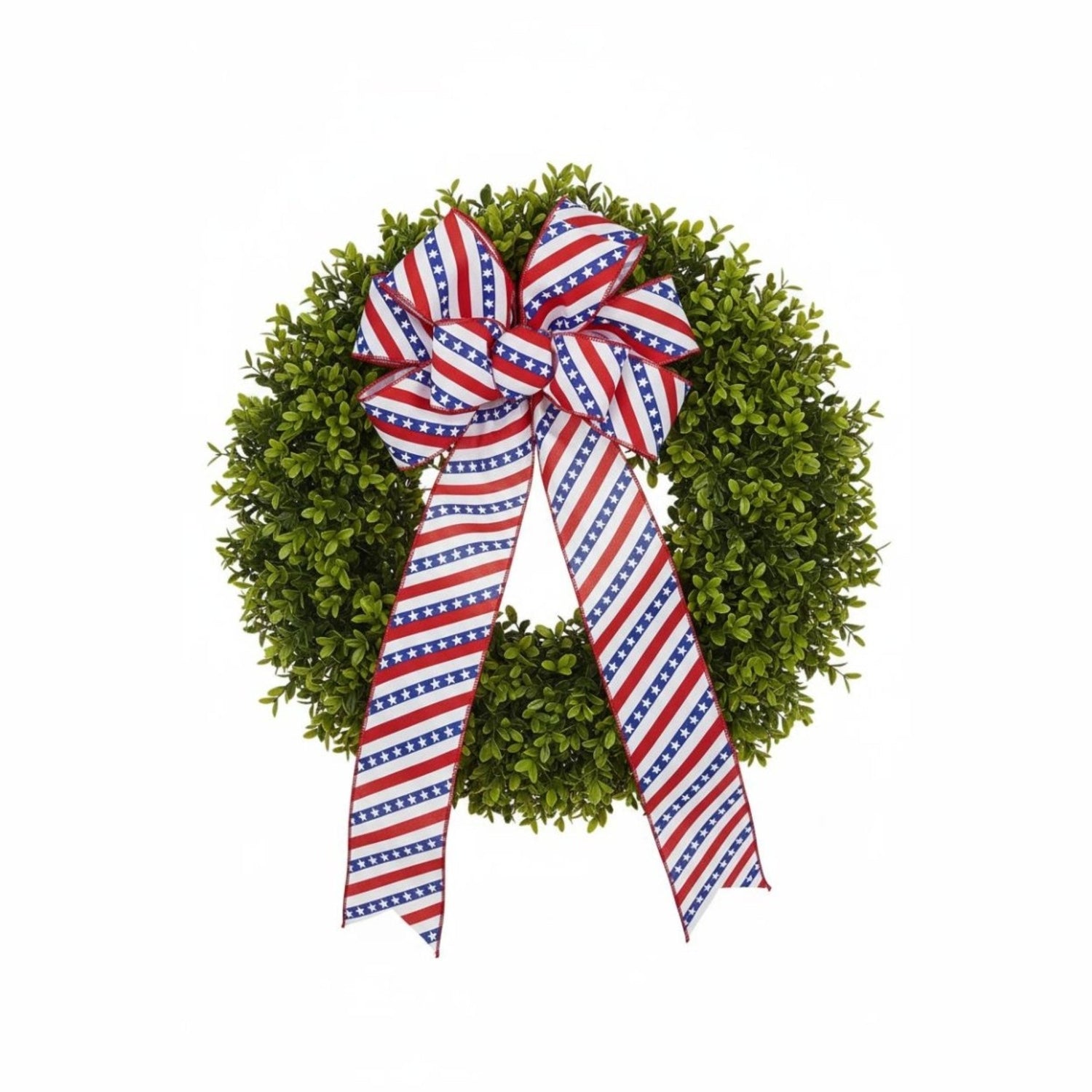 Shop For 4in Diagonal Stripes w/Stars Ribbon: White (10 Yards)