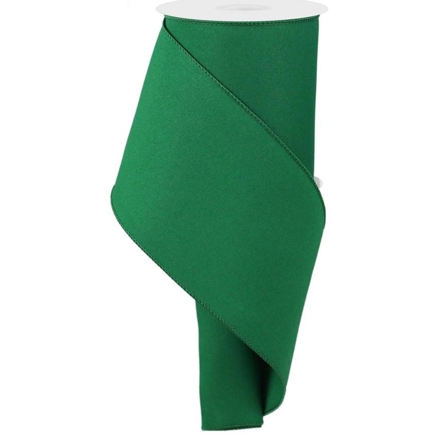 4in Diagonal Weave Ribbon: Emerald Green (10 Yards)