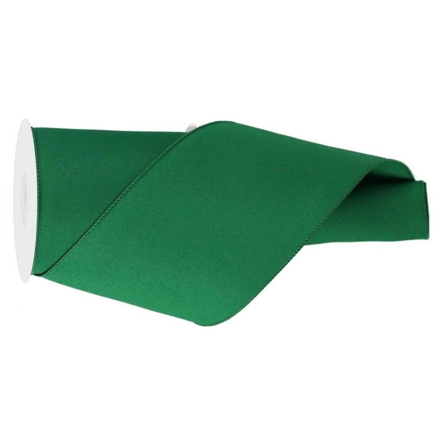 4in Diagonal Weave Ribbon: Emerald Green (10 Yards)