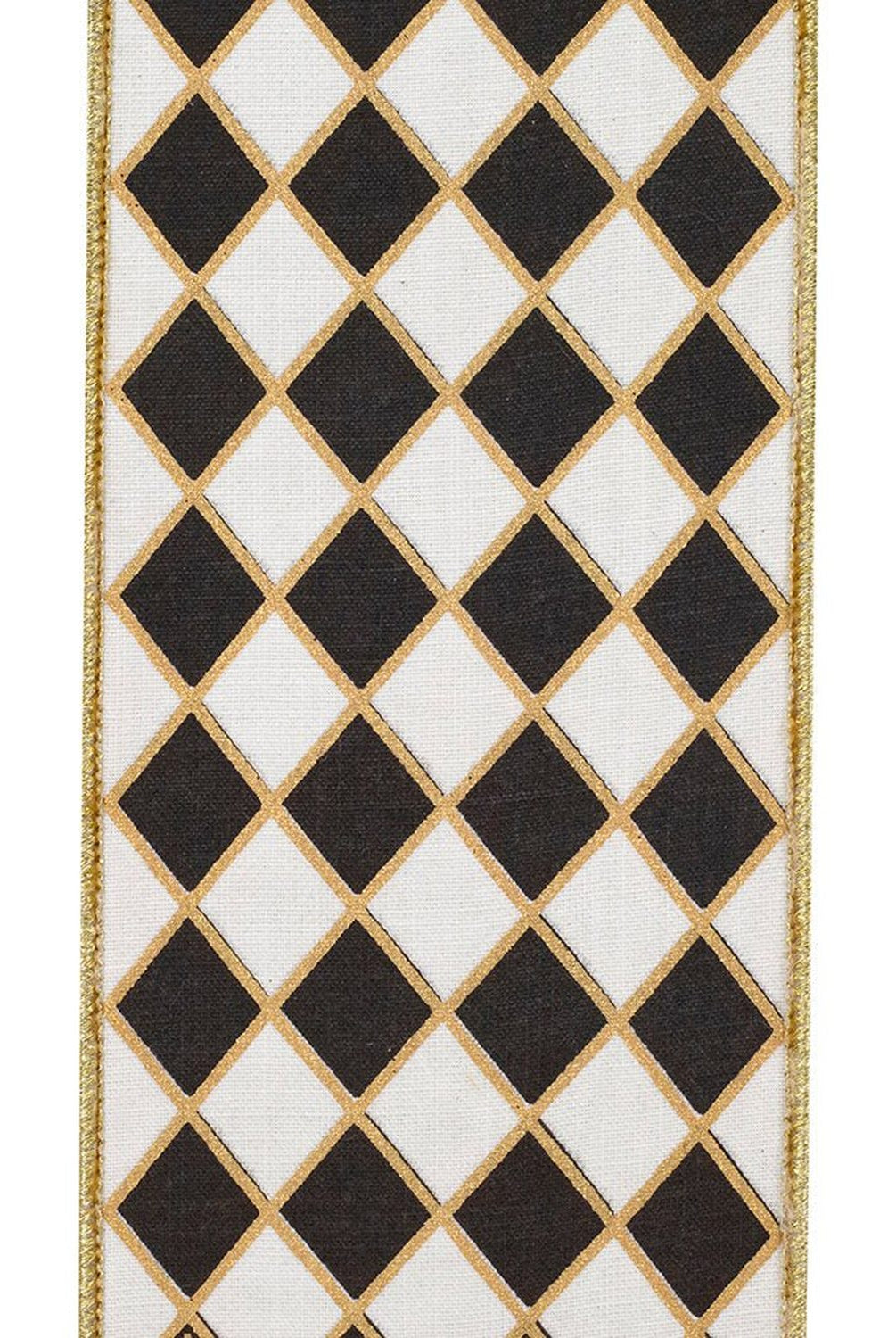 Shop For 4in Diamond Elite Metallic Ribbon: Black/White (10 Yards)