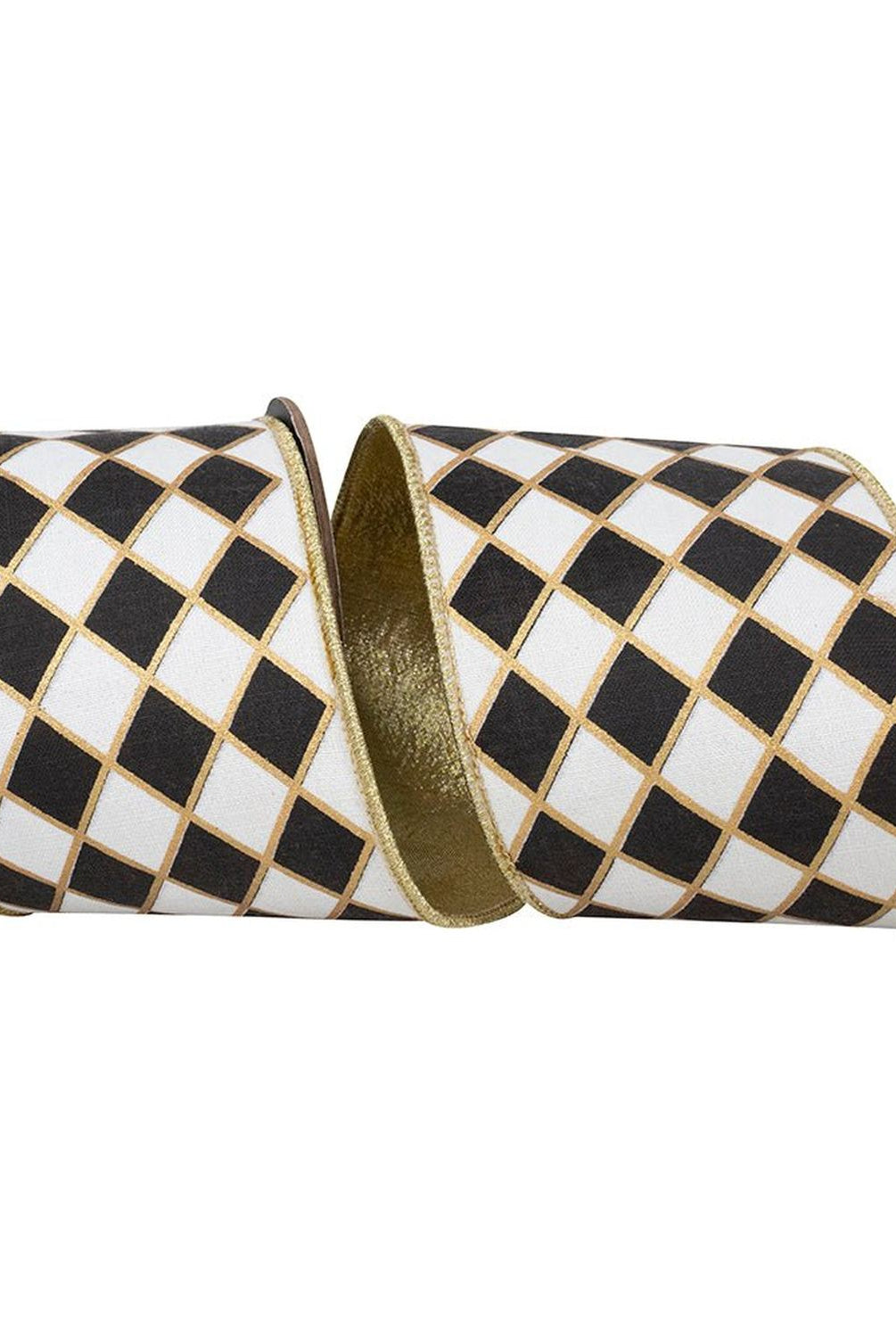 Shop For 4in Diamond Elite Metallic Ribbon: Black/White (10 Yards)