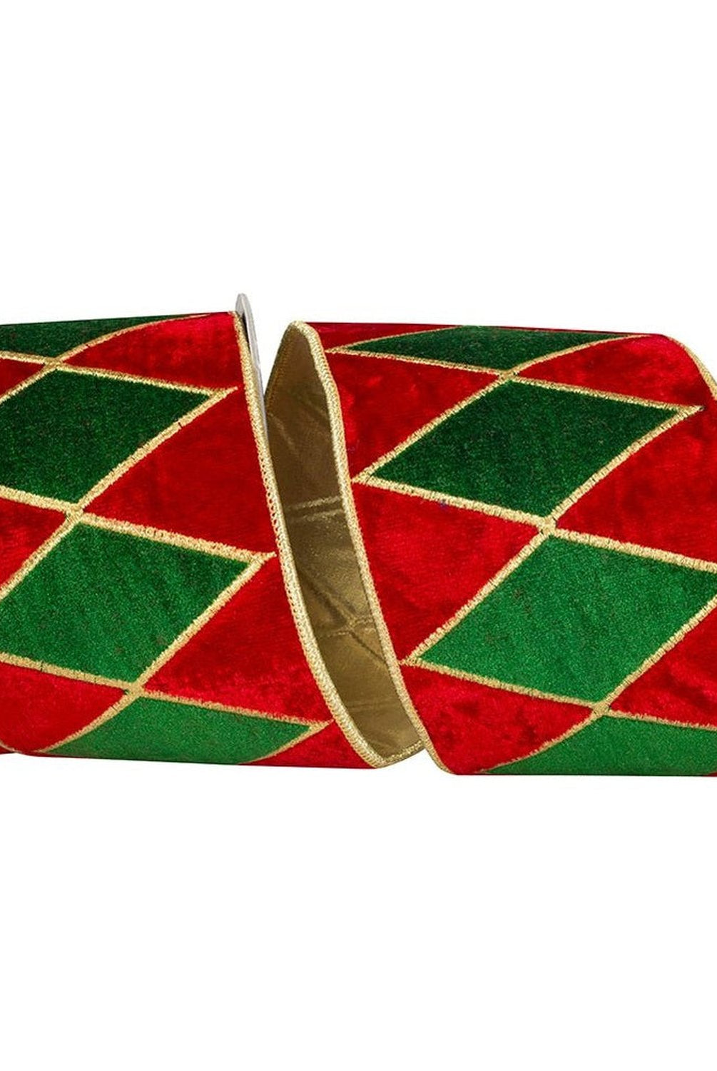 Shop For 4in Drum Diamond Velvet Ribbon: Red (5 Yards)