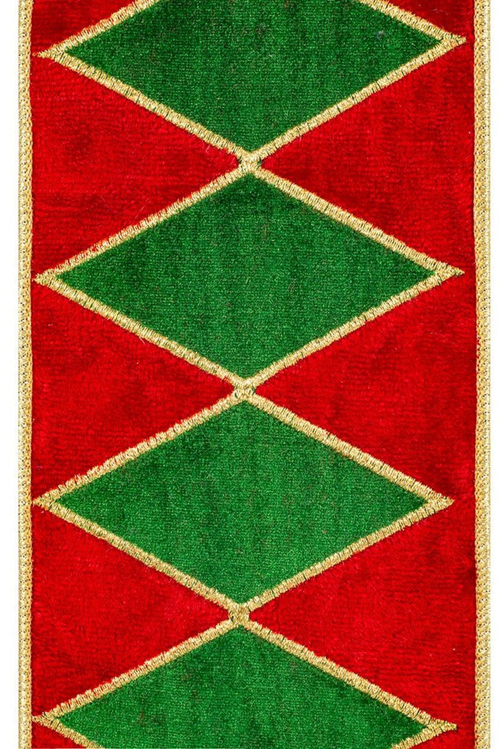 Shop For 4in Drum Diamond Velvet Ribbon: Red (5 Yards)