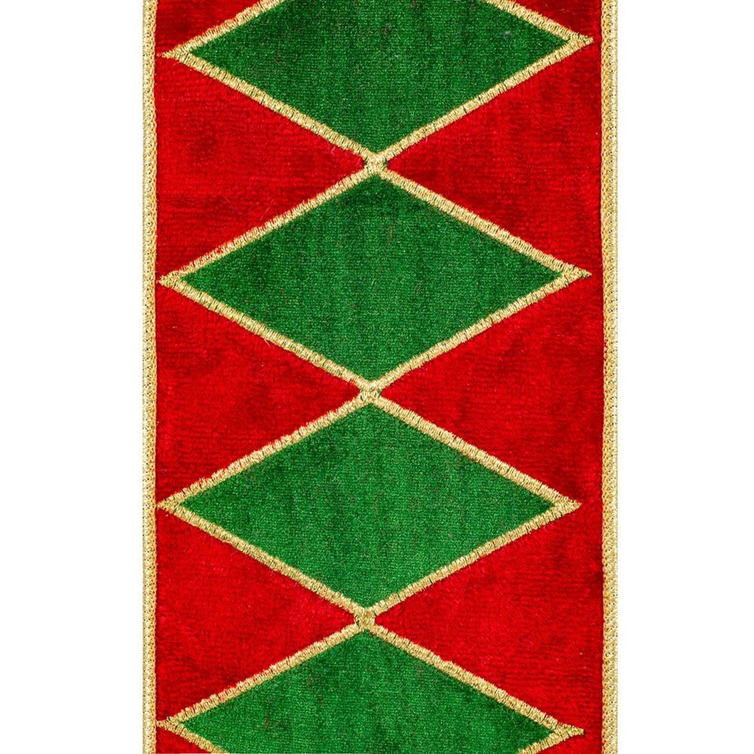 Shop For 4in Drum Diamond Velvet Ribbon: Red (5 Yards)