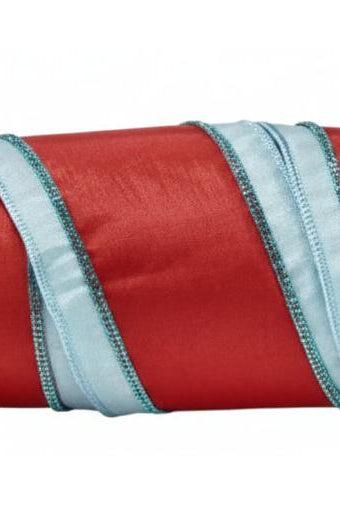 Shop For 4in Dupion Candy Stripe Rhinestone Ribbon (5 Yards)