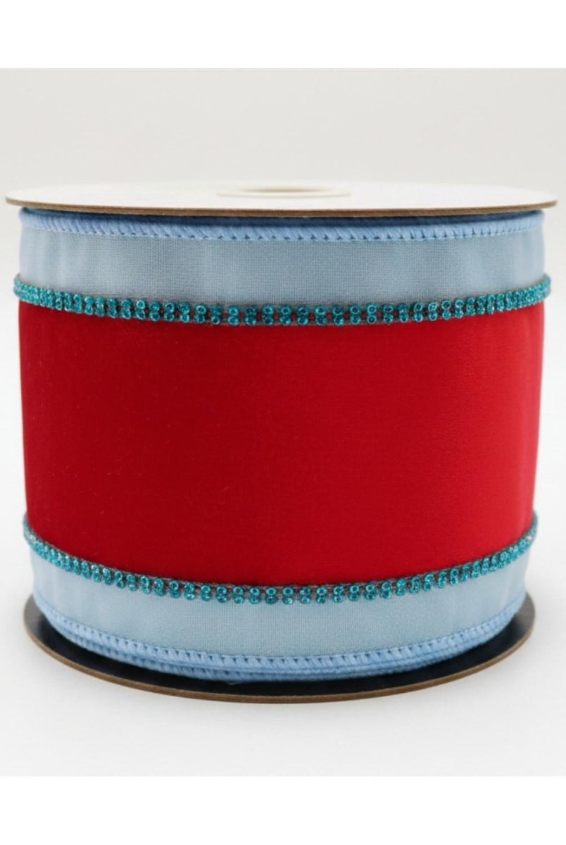 Shop For 4in Dupion Candy Stripe Rhinestone Ribbon (5 Yards)