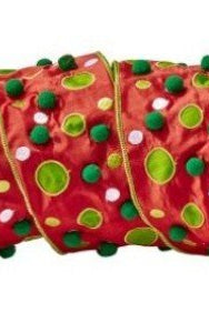 Shop For 4in Dupion PomPom Ribbon (5 Yards)