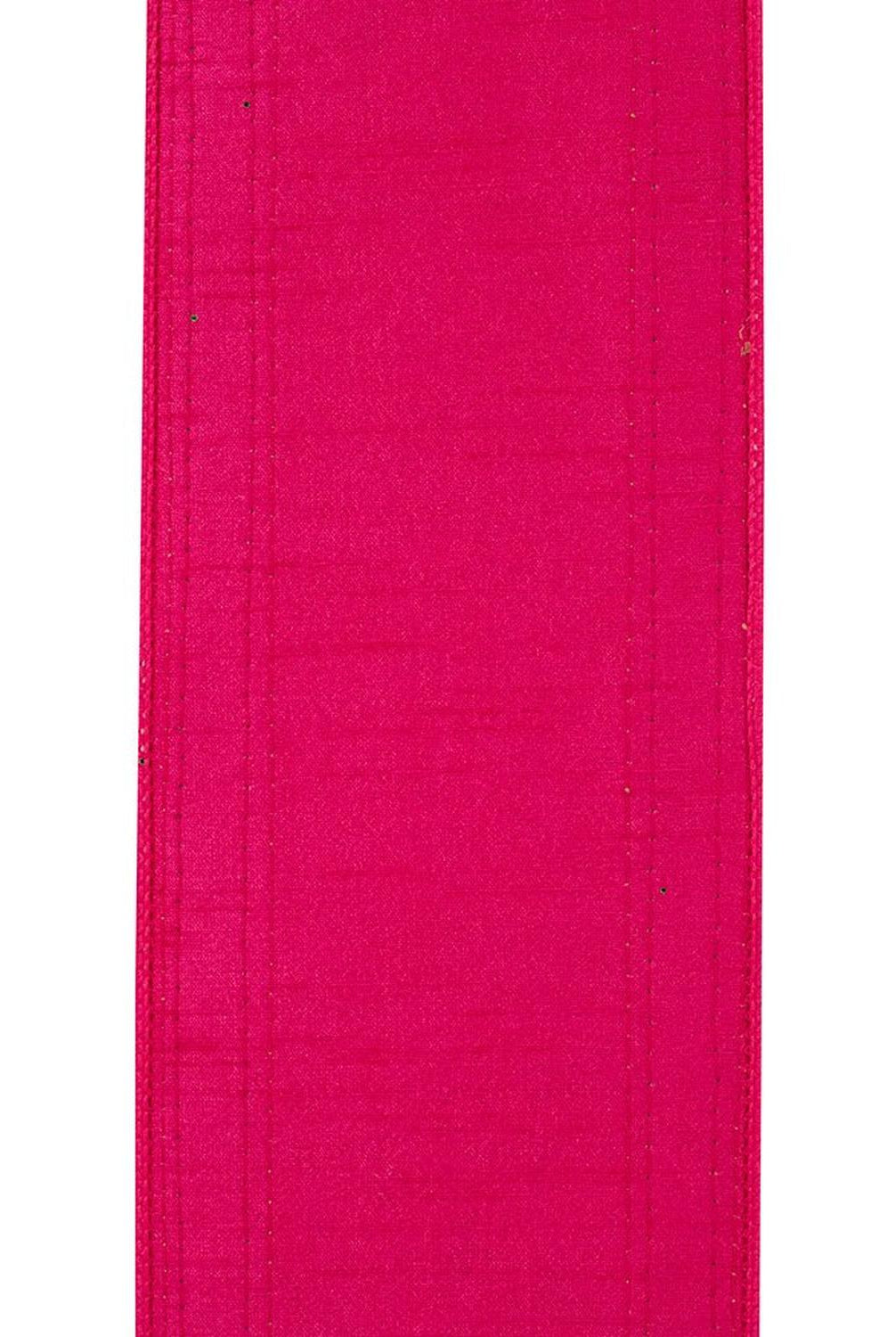 4in Dupioni Regalia Glitter Ribbon: Fuchsia/Green (5 Yards)