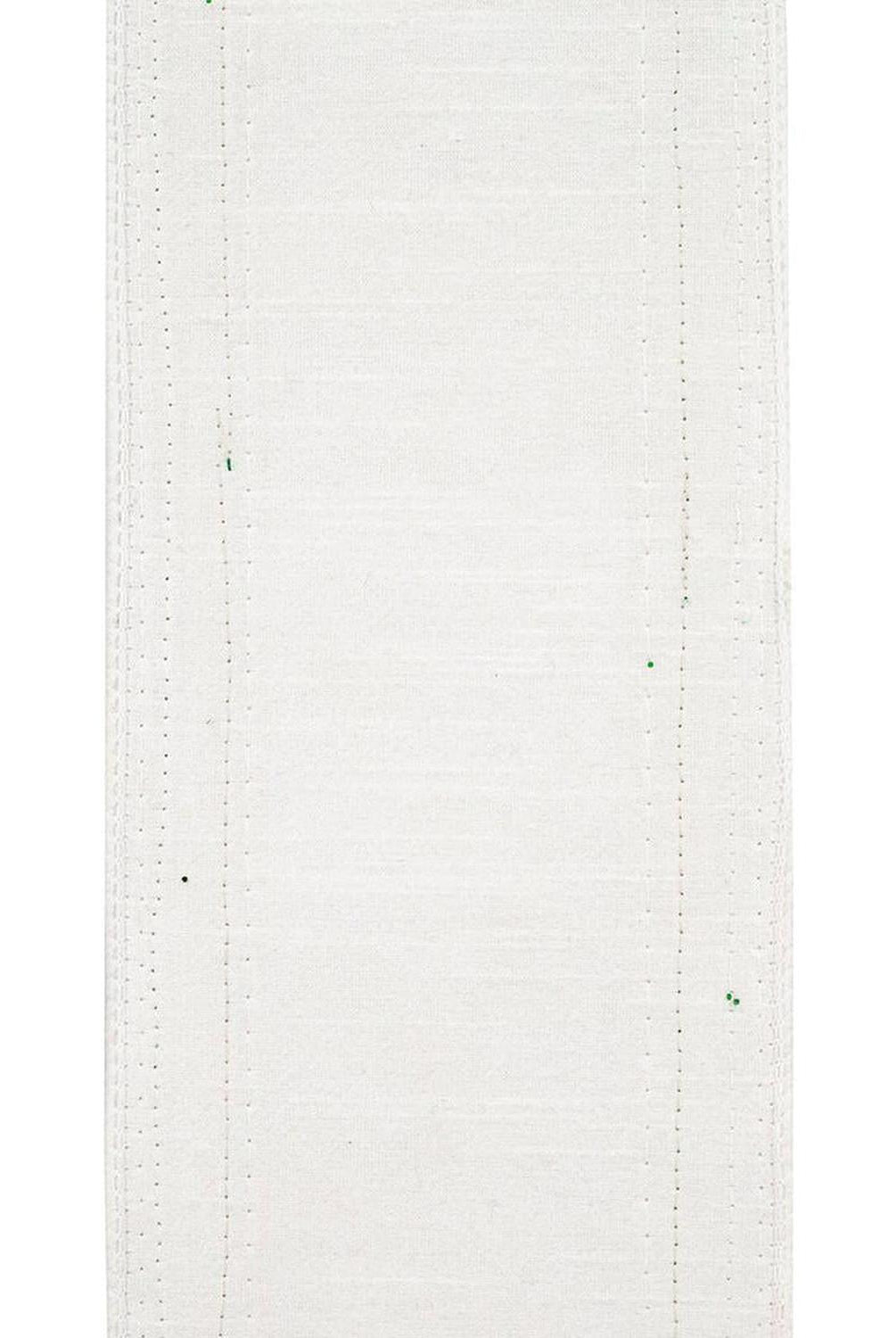 Shop For 4in Dupioni Regalia Glitter Ribbon: Green/White (5 Yards)