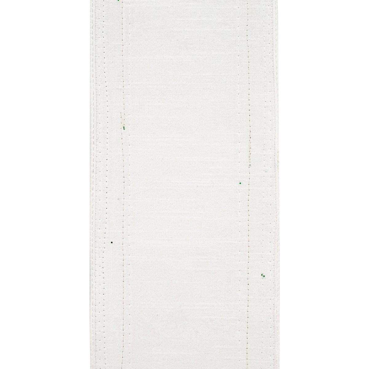 Shop For 4in Dupioni Regalia Glitter Ribbon: Green/White (5 Yards)