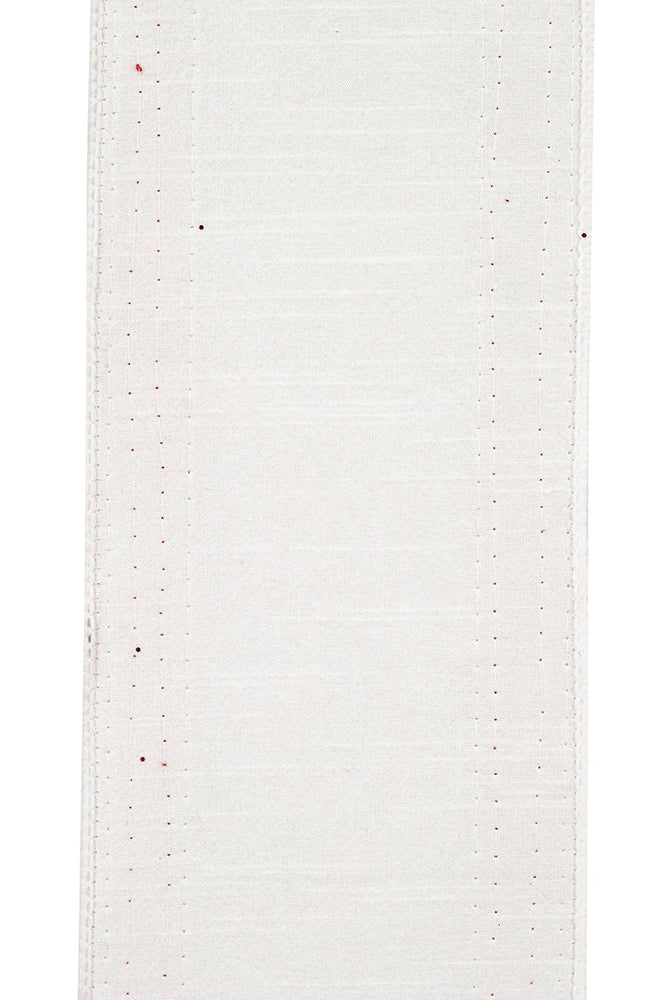 Shop For 4in Dupioni Regalia Glitter Ribbon: Red/White (5 Yards)