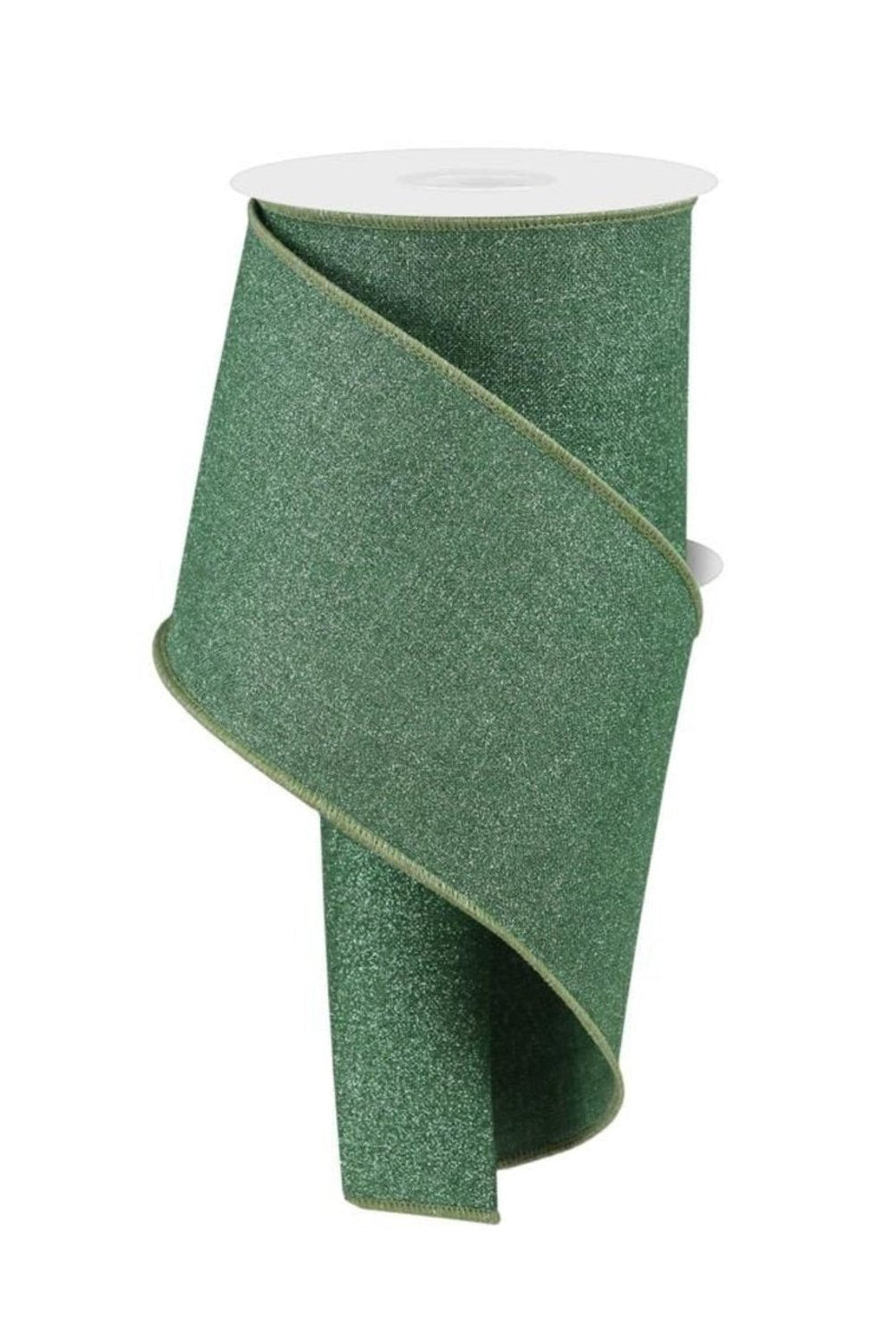 Shop For 4in Fine Glitter on Royal Ribbon: Sage Green (10 Yards)