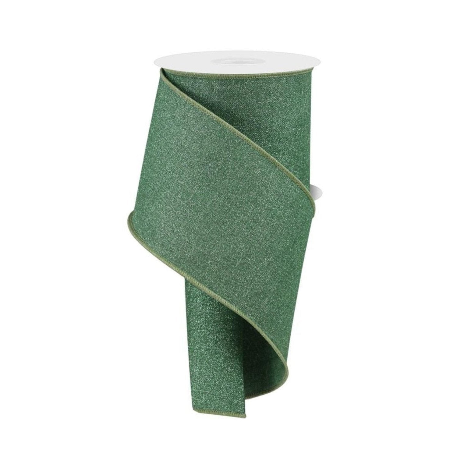 Shop For 4in Fine Glitter on Royal Ribbon: Sage Green (10 Yards)