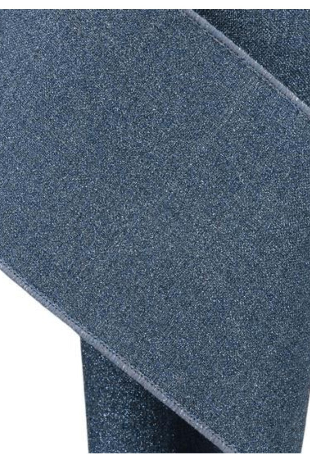 Shop For 4in Fine Glitter on Royal Ribbon: Smoke Blue (10 Yards)