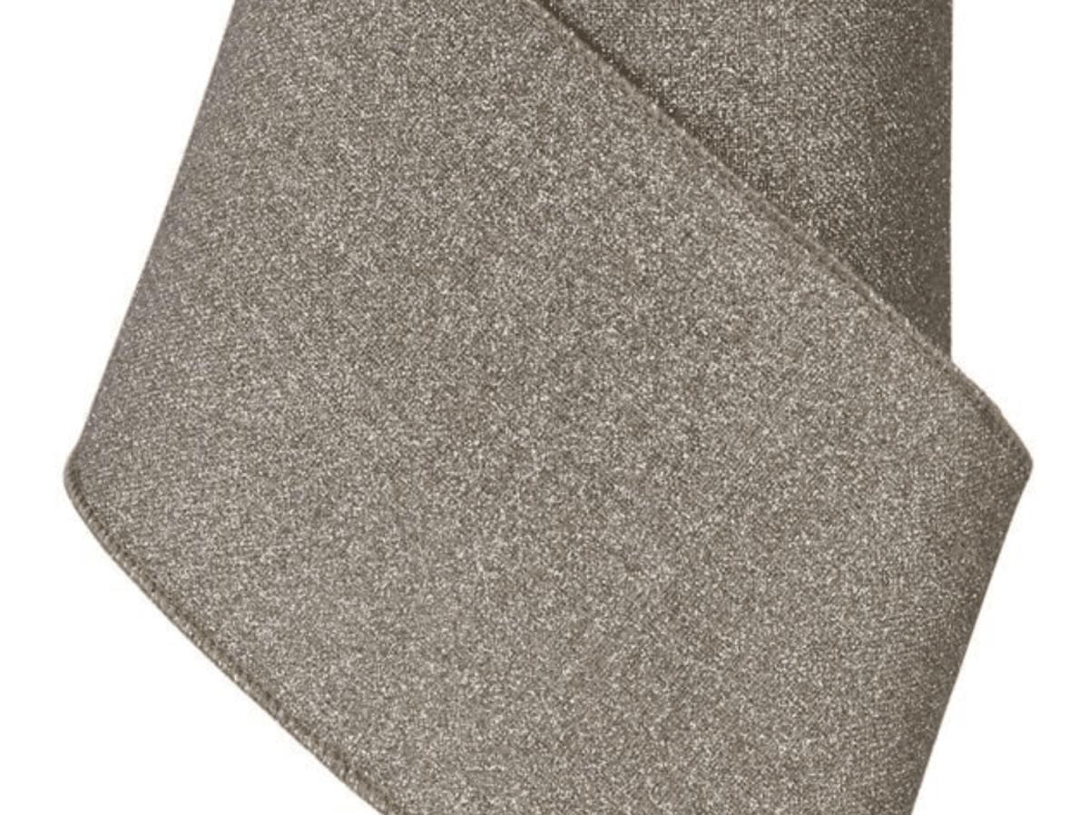Shop For 4in Fine Glitter on Royal Ribbon: Taupe (10 Yards)