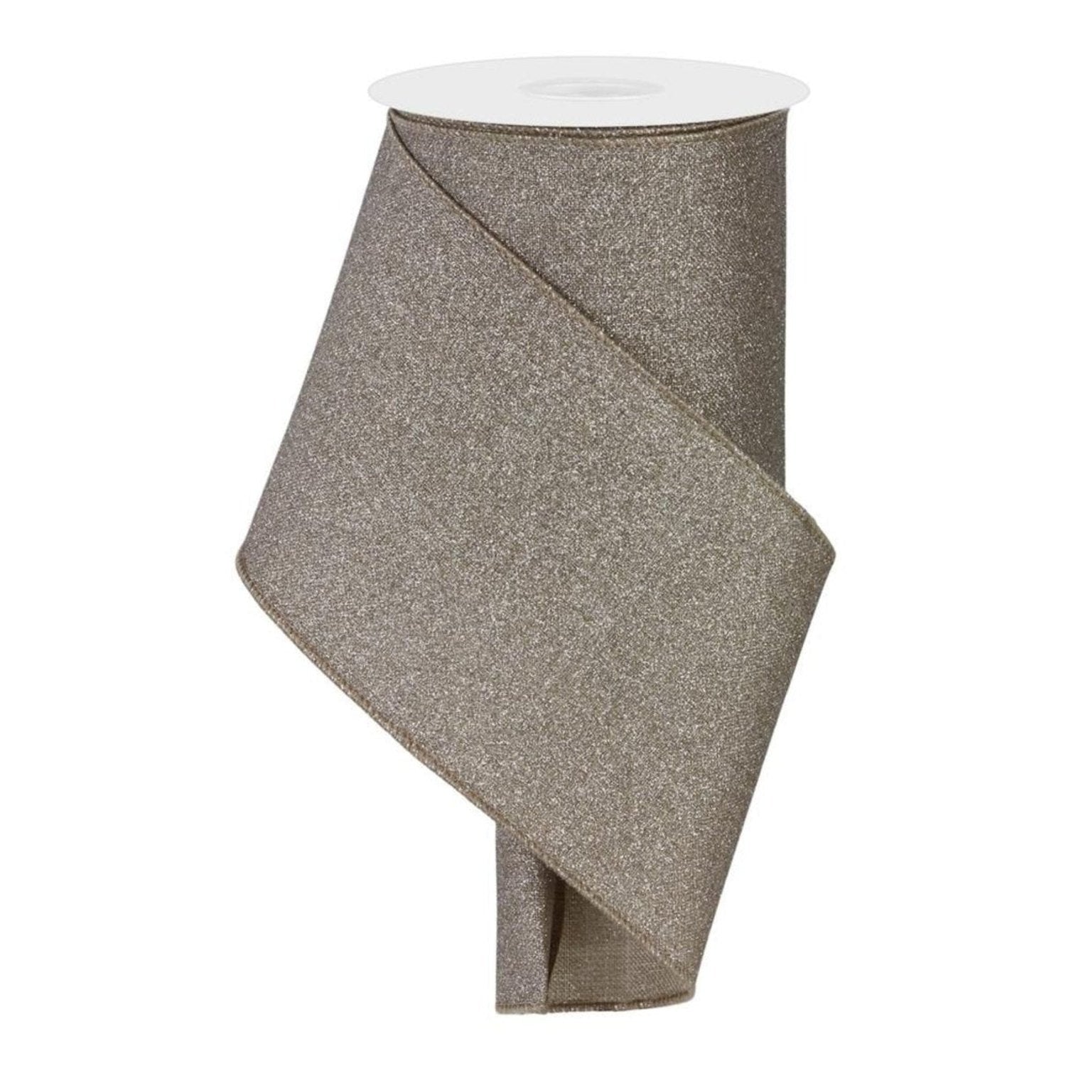 Shop For 4in Fine Glitter on Royal Ribbon: Taupe (10 Yards)