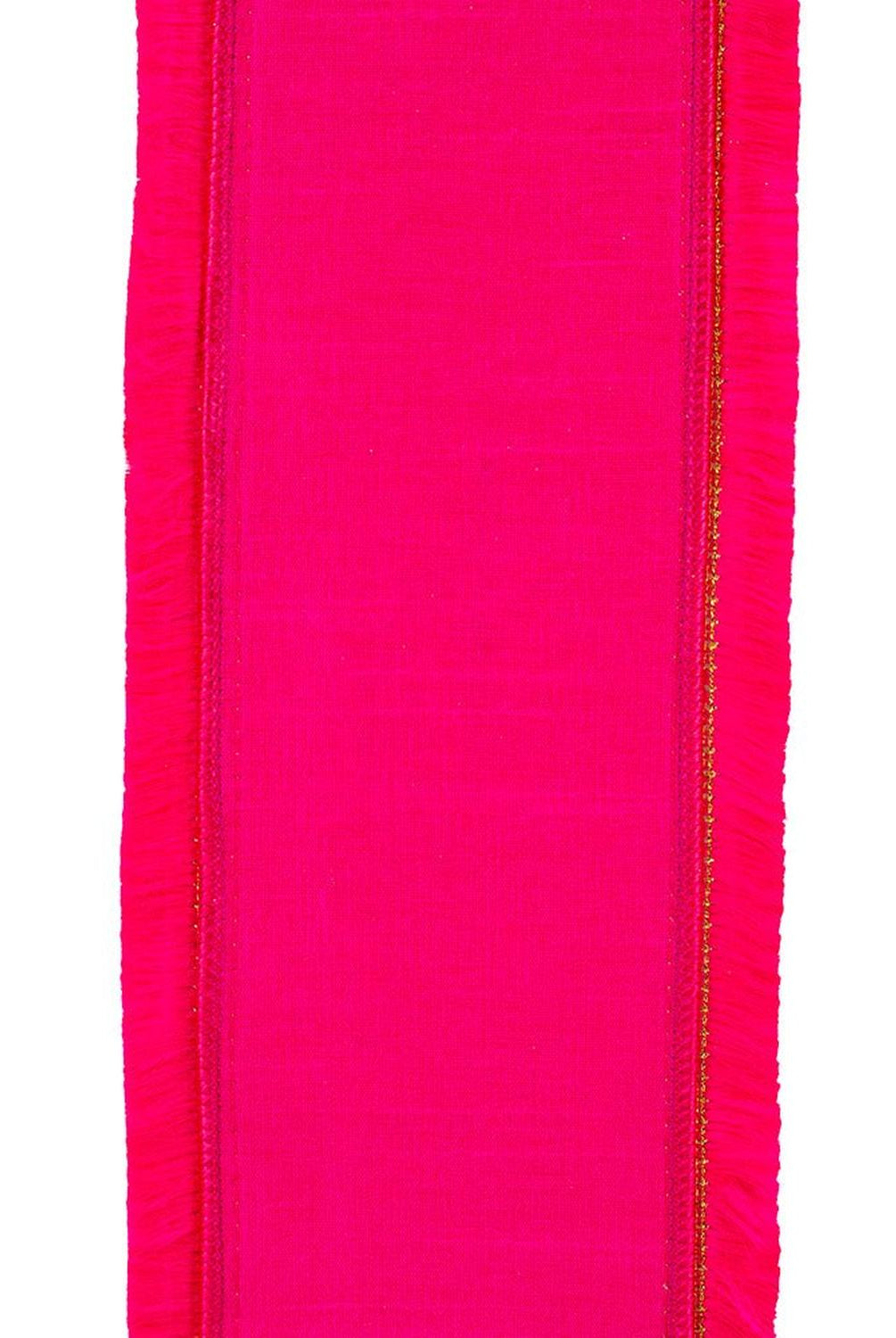 Shop For 4in Fringe Gilded Dupioni Ribbon: Fuchsia (5 Yards)